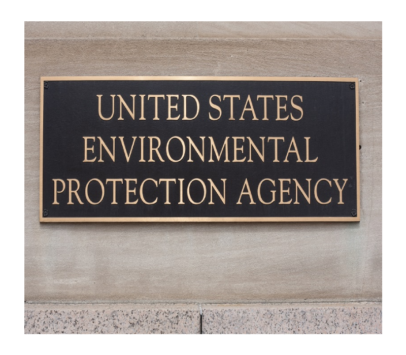 plaque on exterior of beige building reading "United States Environmental Protection Agency"